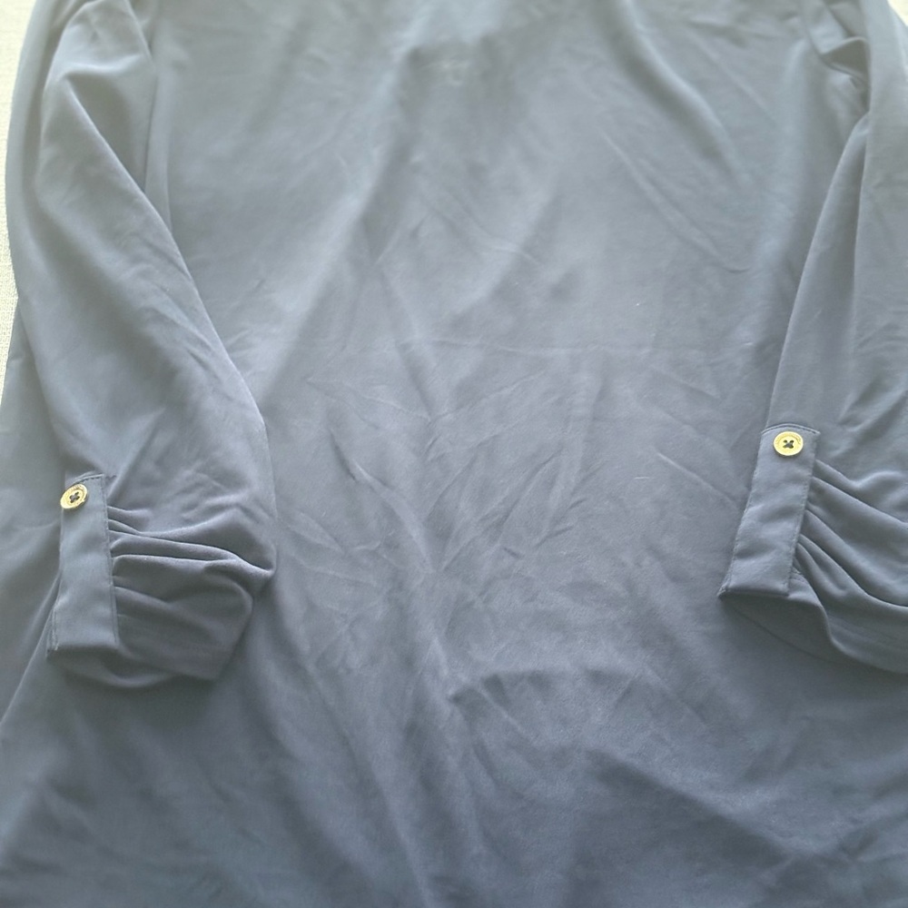 JM Collection Dark Blue Top